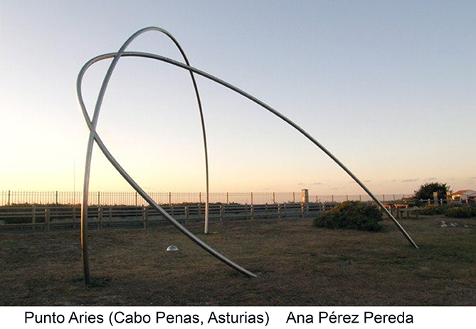 Punto Ariies, en Cabo Pena, Asturias, Escultura urbana de Ana Pérez Perea