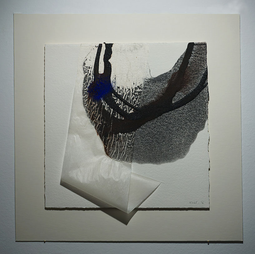Obra en papel de Asun Valet, pintora, pintora abstracta española, Zaragoza, Exposición en la galería La Carbonería en 2018